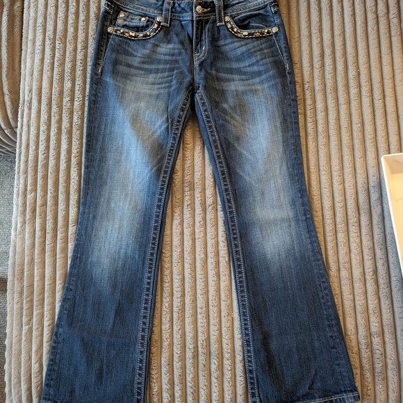 Miss Me Blue Jeans with Embellished Back - Picture 2 of 4